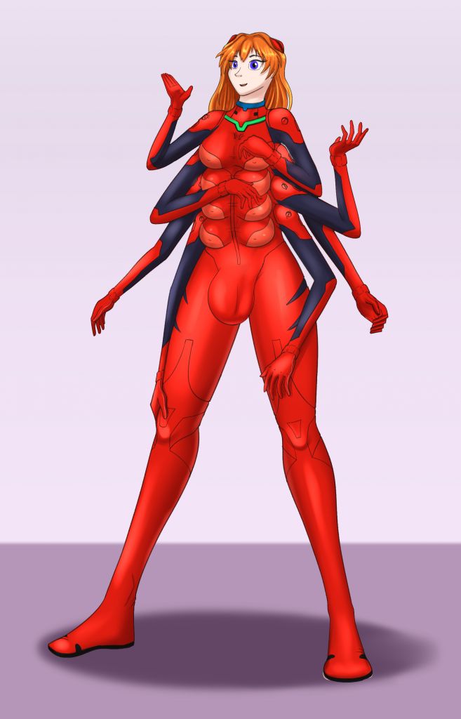 Asuka by Eight's Futa (Plugsuit Bulge Alt)
Art by HeiLeeJoe, 2022 (Homage to BlancheSPR)
